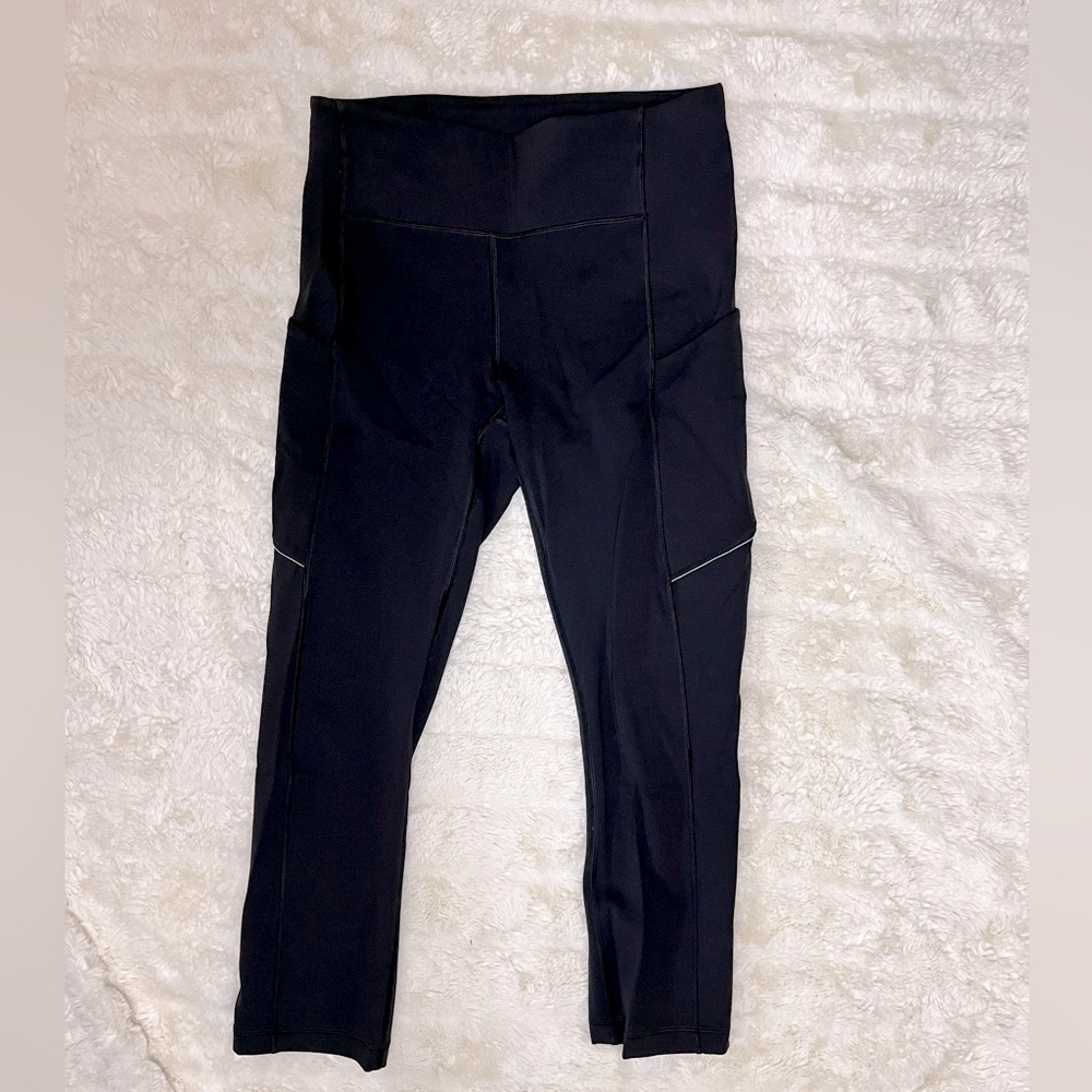 Lululemon Compression Running Crop Black Size 4